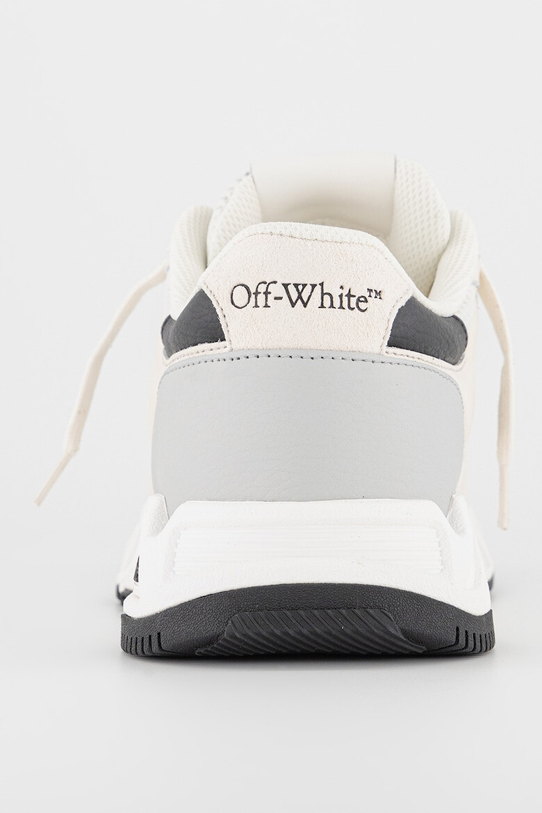 OFF-WHITE Скосени спортни обувки с мрежа и велур - Pepit.bg