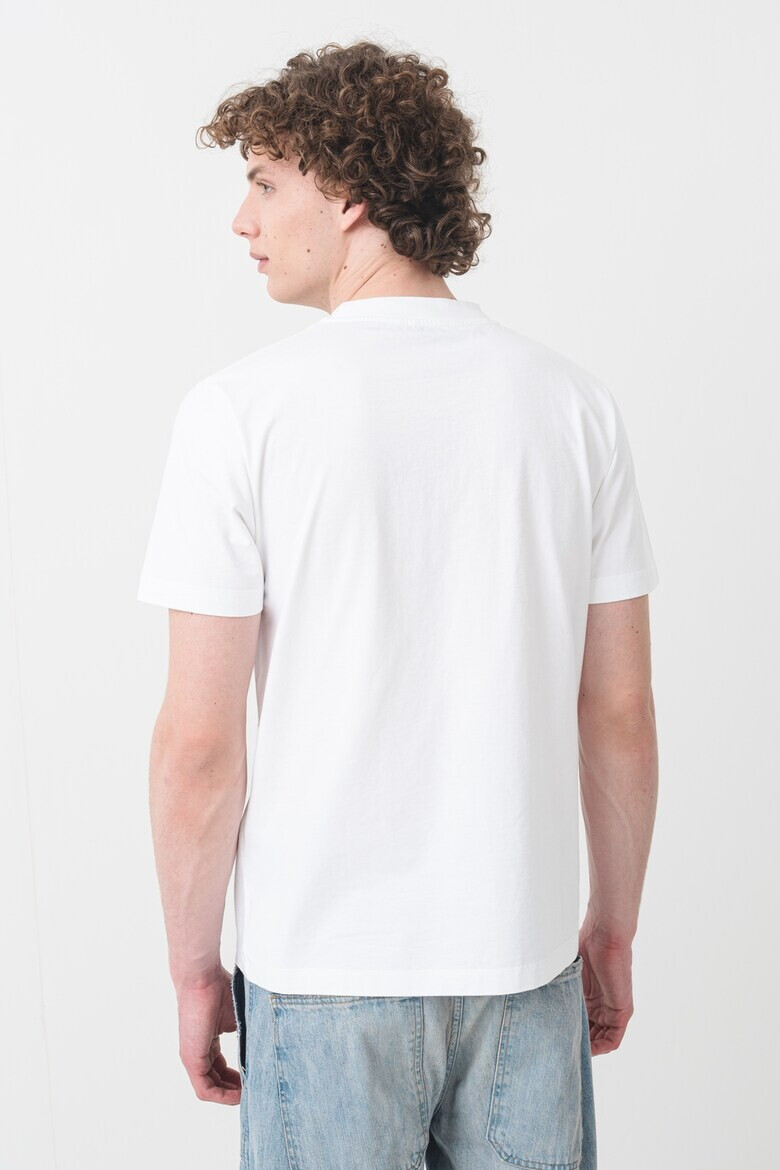 OFF-WHITE Слим тениска с графика - Жълт/Тъмносин/Бял - Pepit.bg