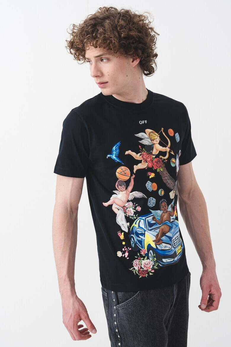 OFF-WHITE Слим тениска с графика - Pepit.bg