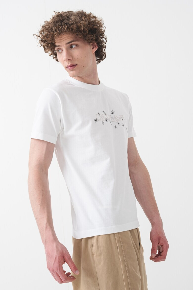 OFF-WHITE Слим тениска с лого - Pepit.bg