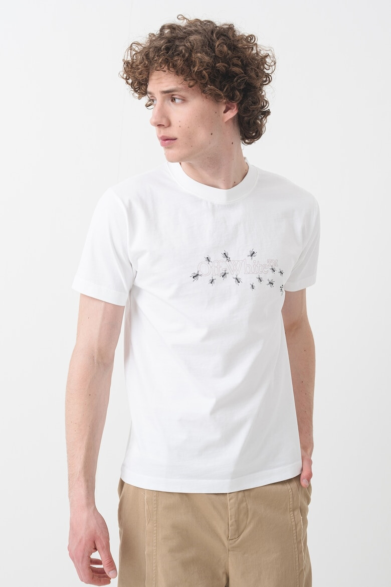 OFF-WHITE Слим тениска с лого - Pepit.bg