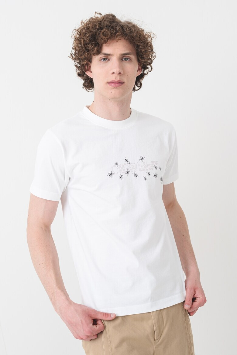OFF-WHITE Слим тениска с лого - Pepit.bg