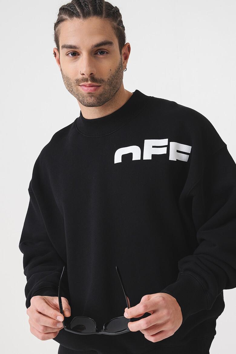 OFF-WHITE Суитшърт с овално деколте и лого - Pepit.bg