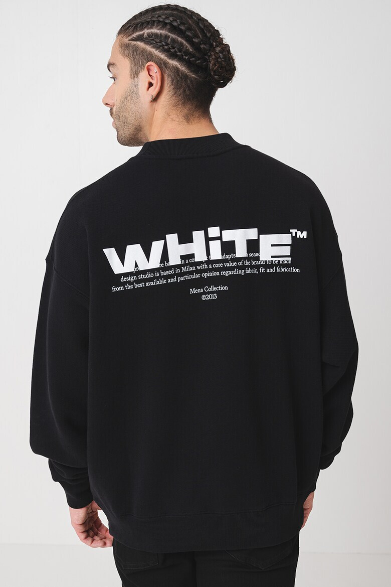 OFF-WHITE Суитшърт с овално деколте и лого - Pepit.bg