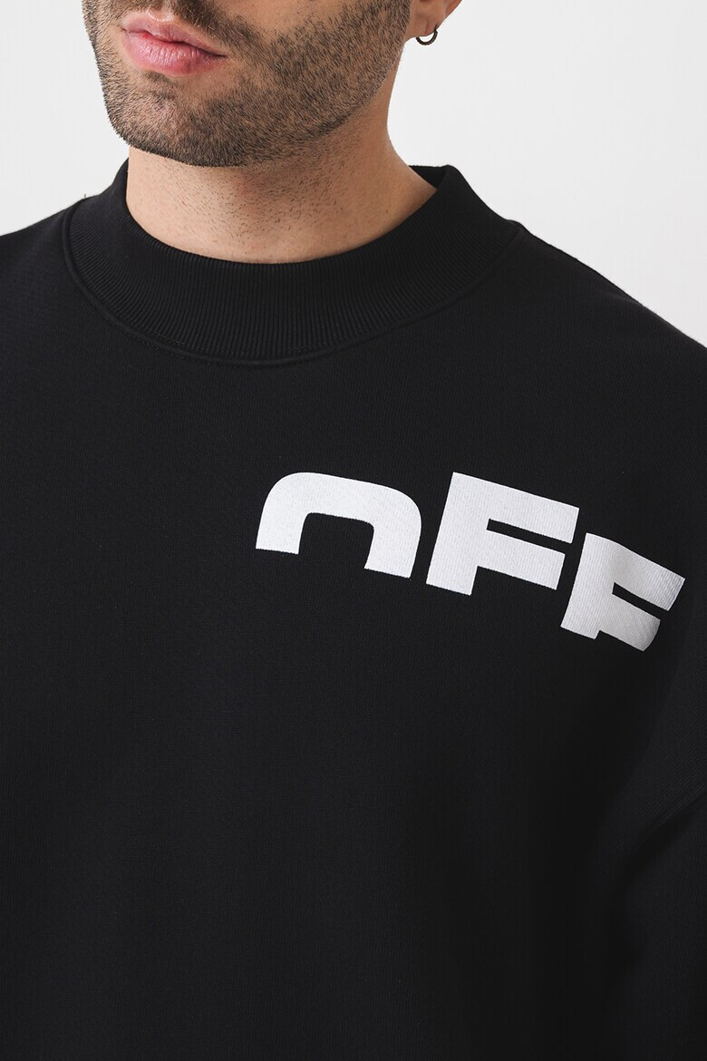 OFF-WHITE Суитшърт с овално деколте и лого - Pepit.bg
