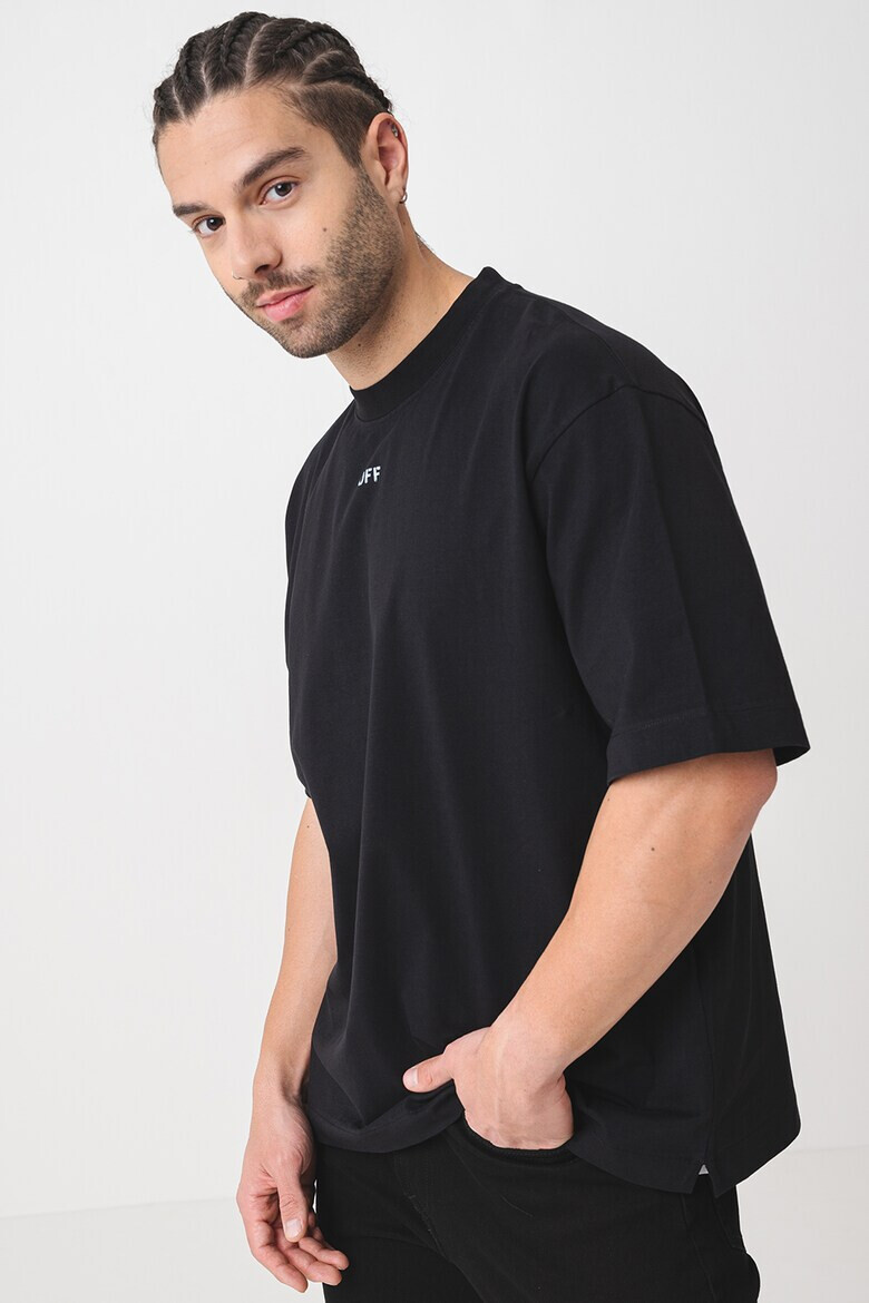 OFF-WHITE Свободна памучна тениска - Pepit.bg