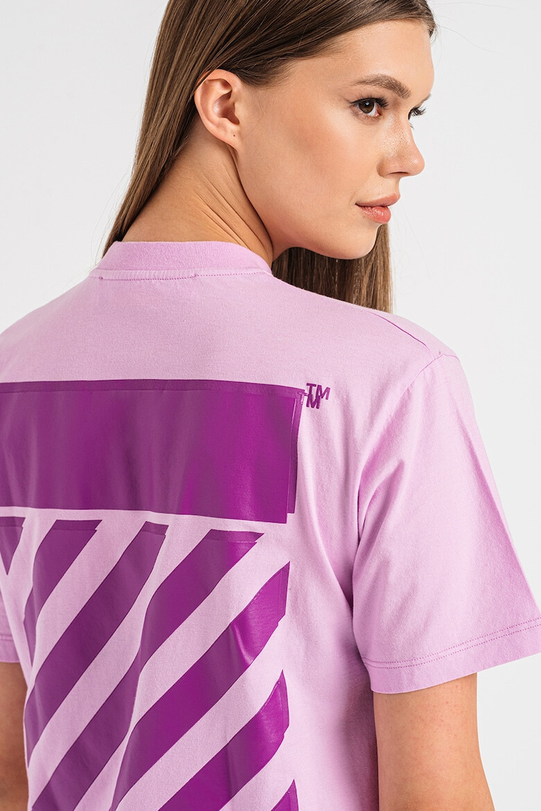 OFF-WHITE Тениска Diag с овално деколте - Pepit.bg