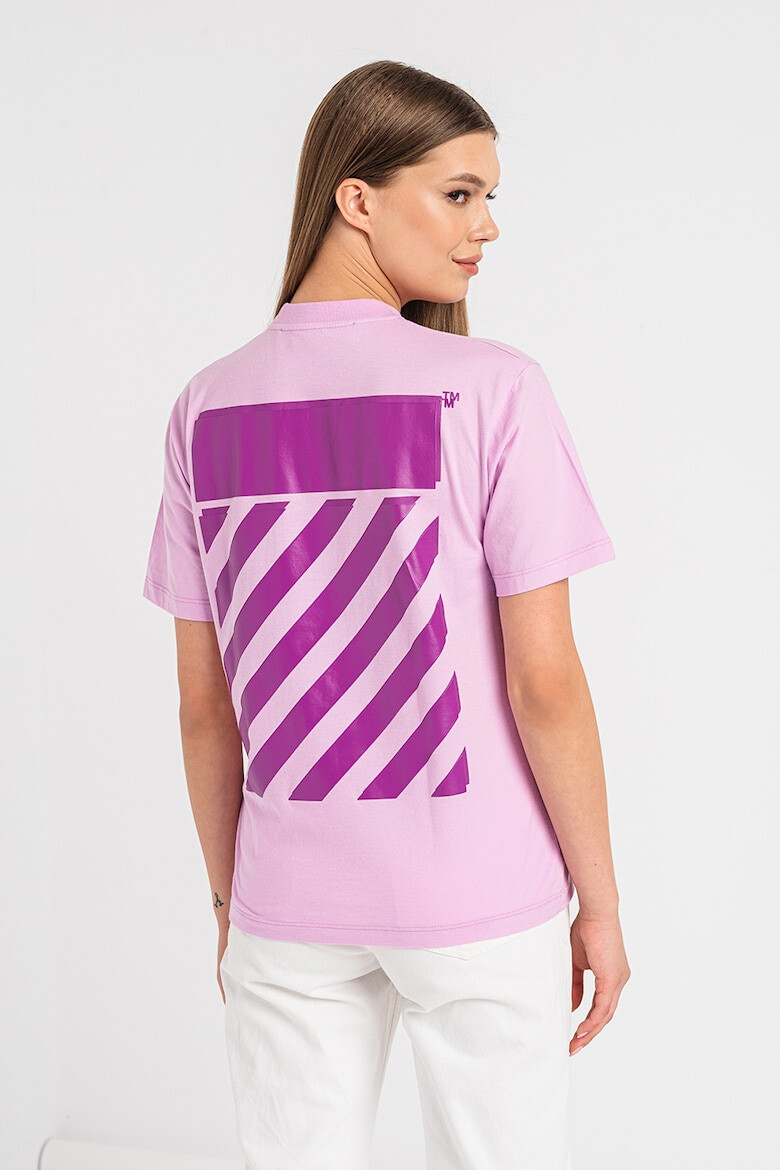 OFF-WHITE Тениска Diag с овално деколте - Pepit.bg