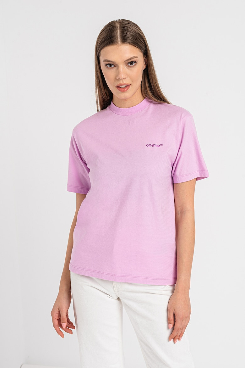 OFF-WHITE Тениска Diag с овално деколте - Pepit.bg
