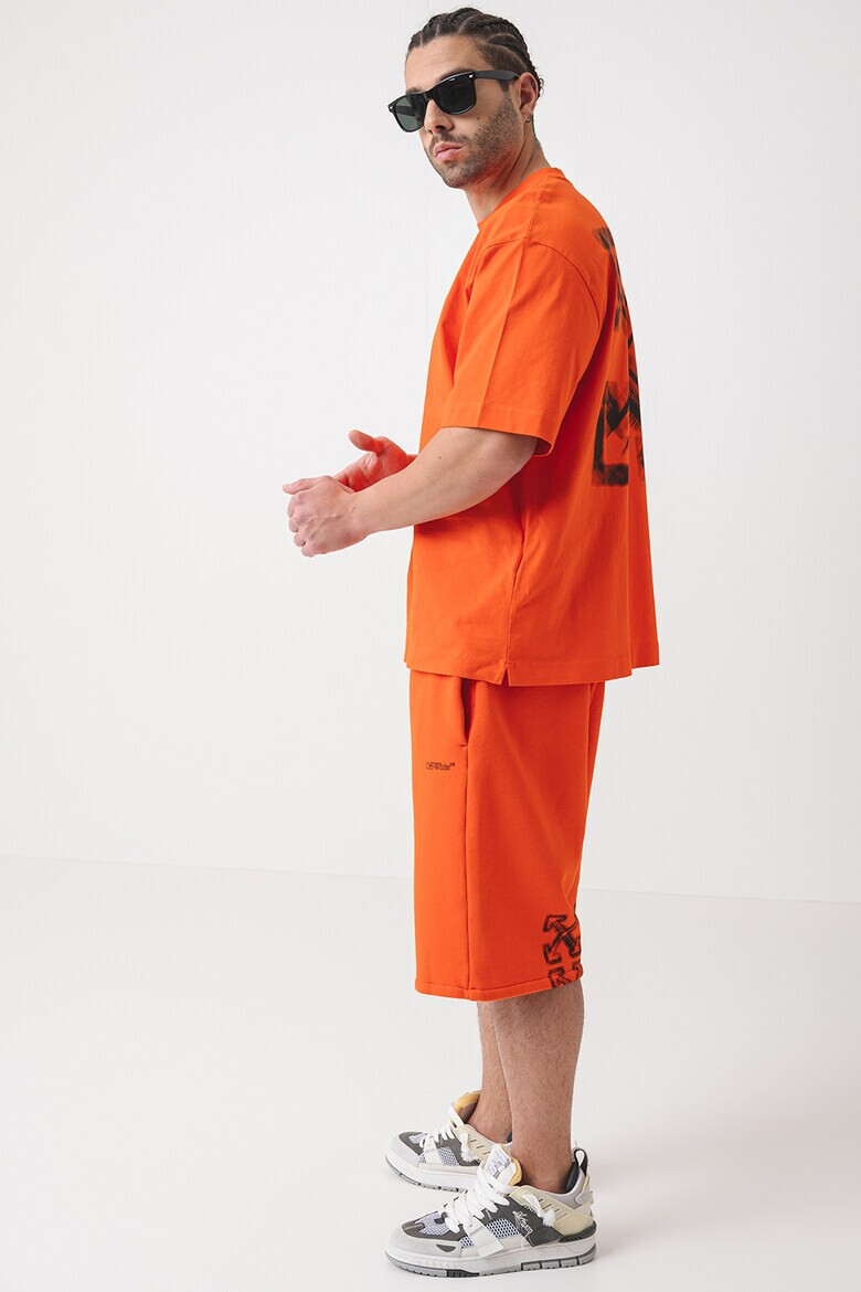 OFF-WHITE Тениска с овално деколте и лого - Pepit.bg