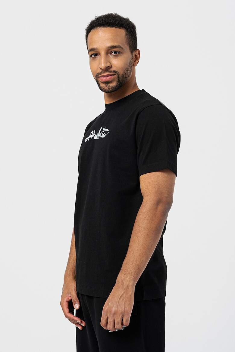 OFF-WHITE Вталена тениска Paint Arrow - Pepit.bg