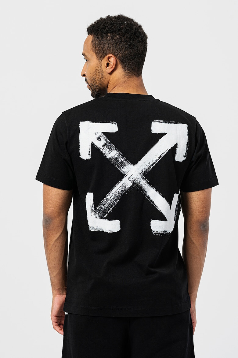 OFF-WHITE Вталена тениска Paint Arrow - Pepit.bg