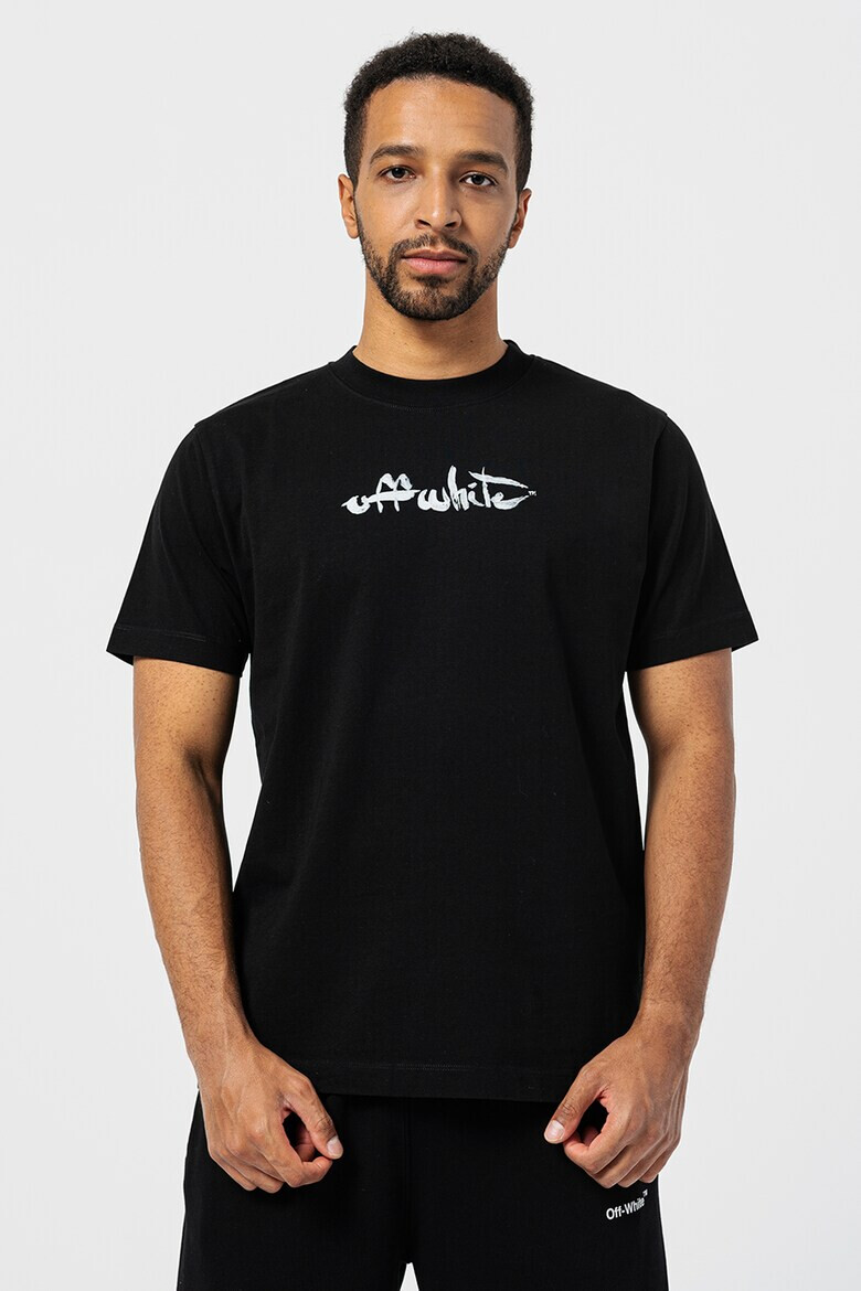 OFF-WHITE Вталена тениска Paint Arrow - Pepit.bg