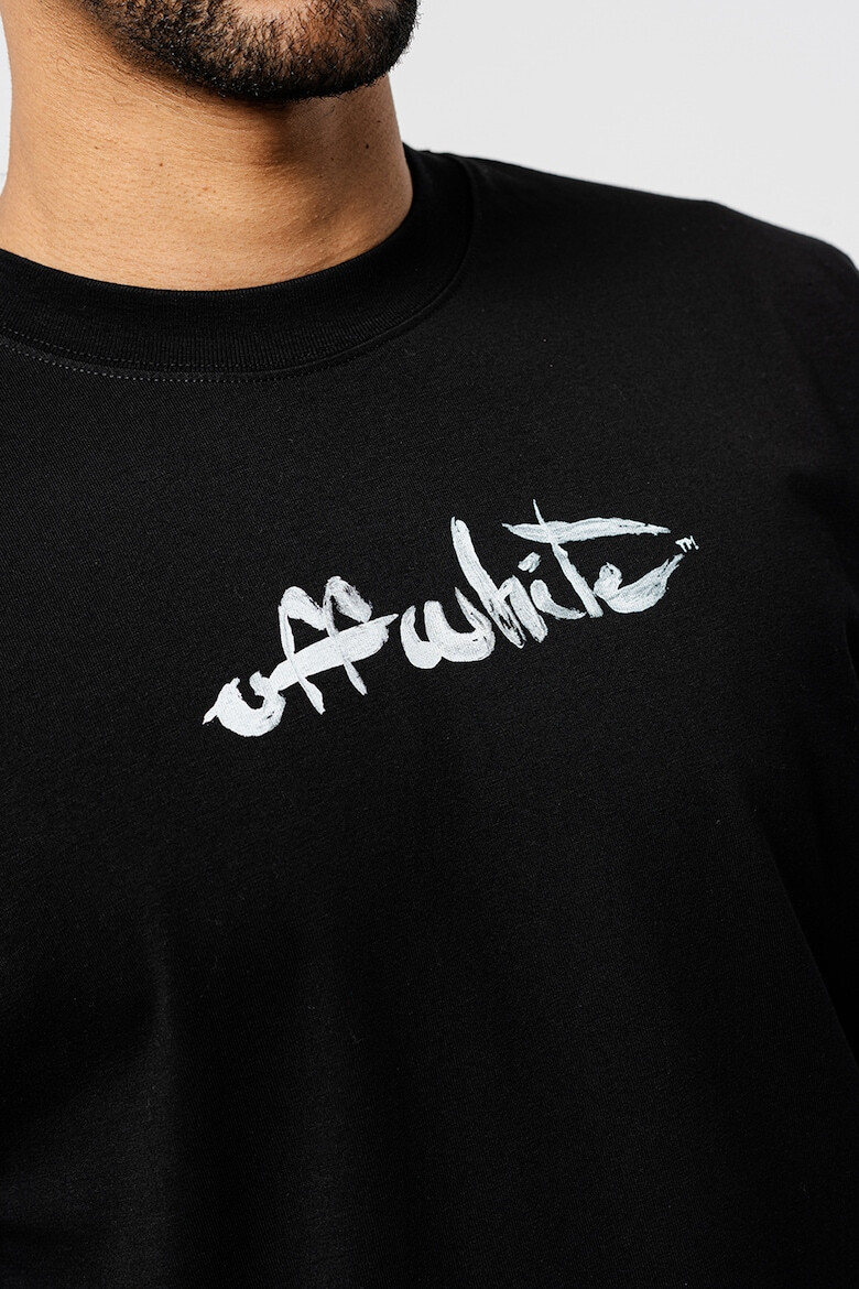 OFF-WHITE Вталена тениска Paint Arrow - Pepit.bg