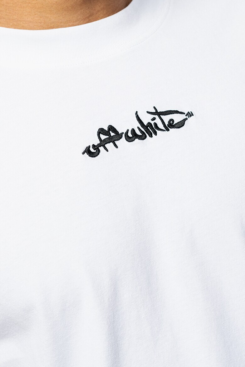 OFF-WHITE Вталена тениска Script с лого - Pepit.bg