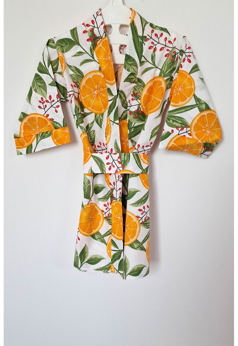 Oh Kimono Рокля тип кимоно с десен - Pepit.bg