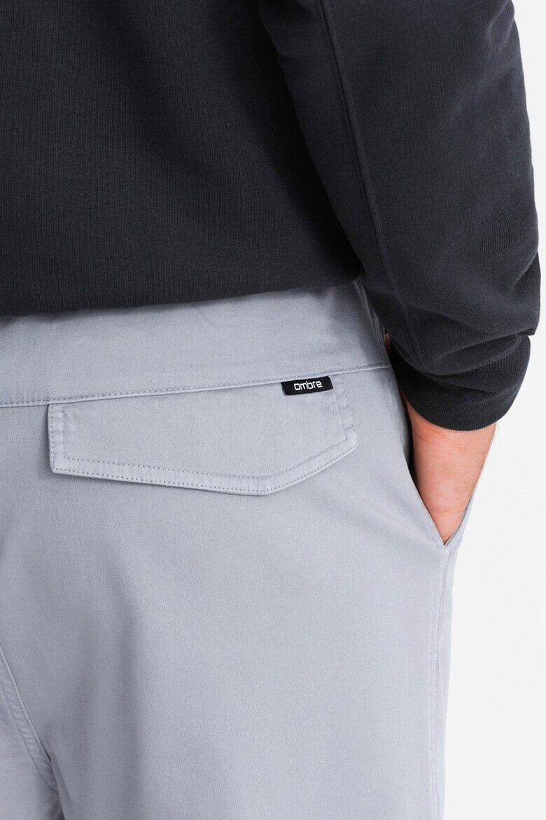 OMBRE Карго панталон с връзка - Светло сив - Pepit.bg