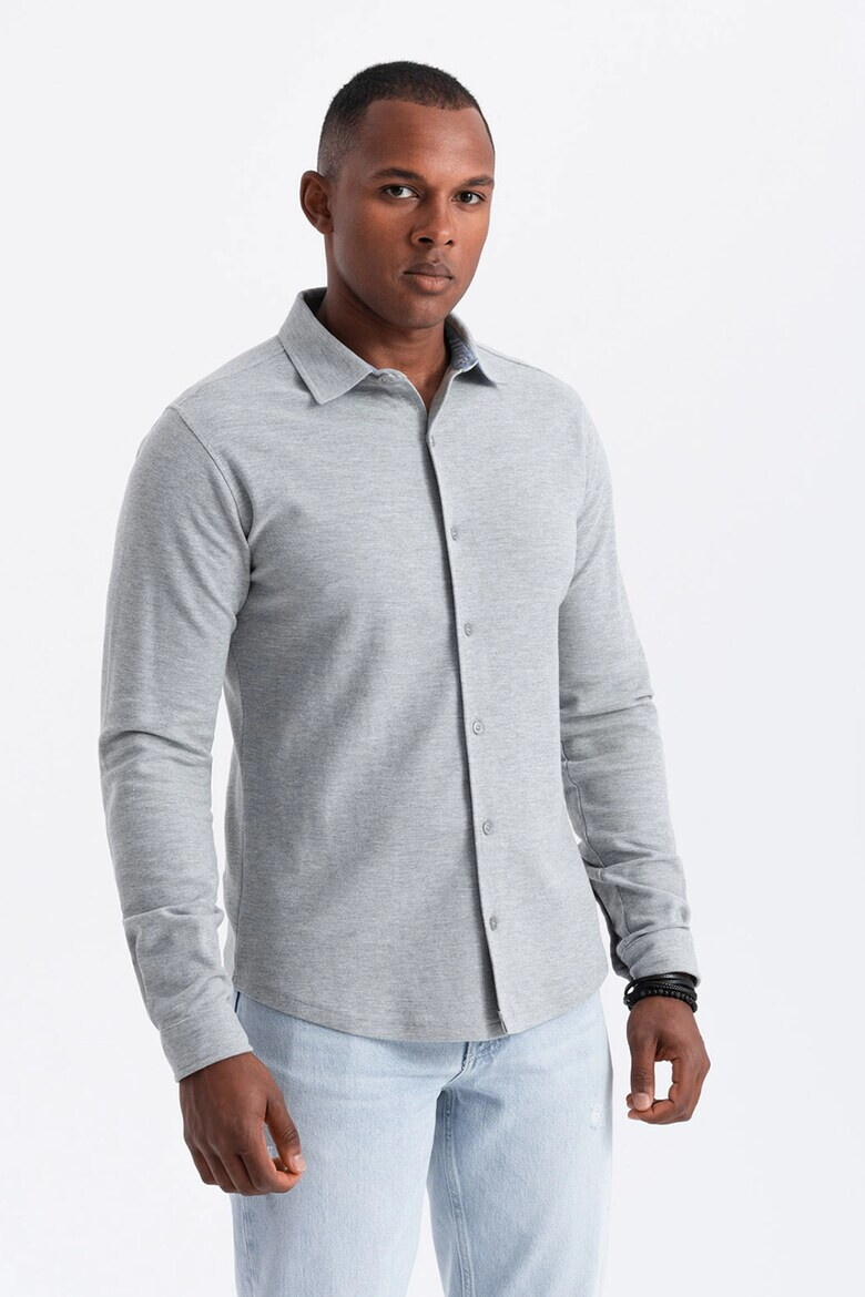 OMBRE Памучна слим риза - Pepit.bg