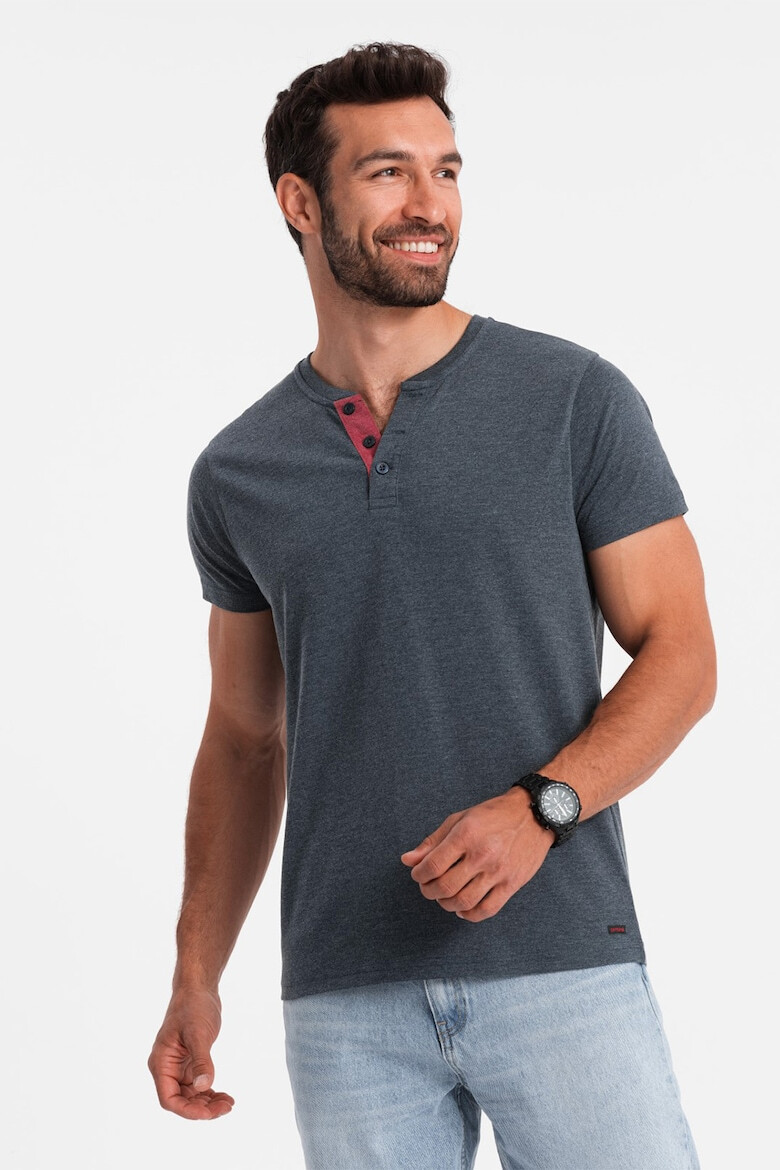 OMBRE Тениска с деколте Henley - Pepit.bg