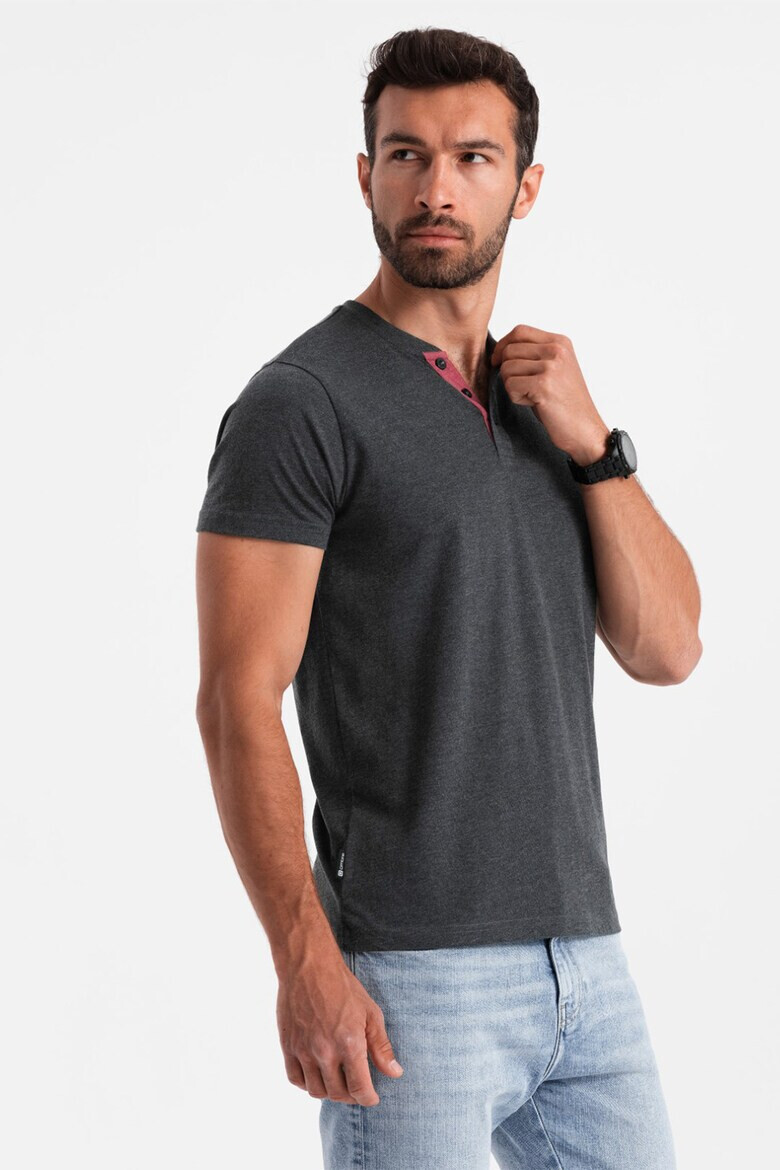 OMBRE Тениска с деколте Henley - Pepit.bg