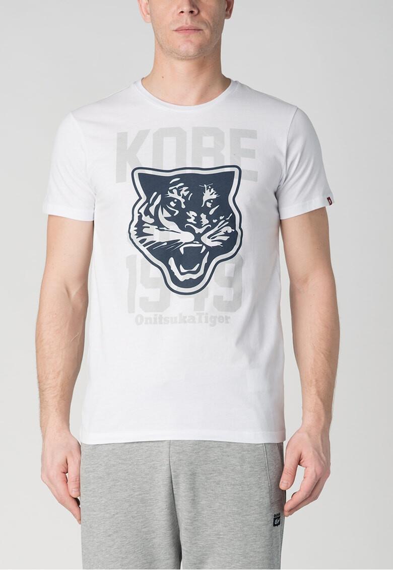 Onitsuka Tiger White Printed T-Shirt - Pepit.bg