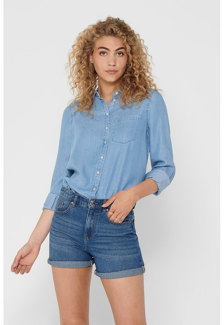 Only Дънкова риза с джоб на гърдите - Pepit.bg