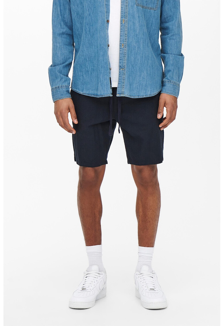 Only & Sons Къс панталон с лен и връзки - Pepit.bg