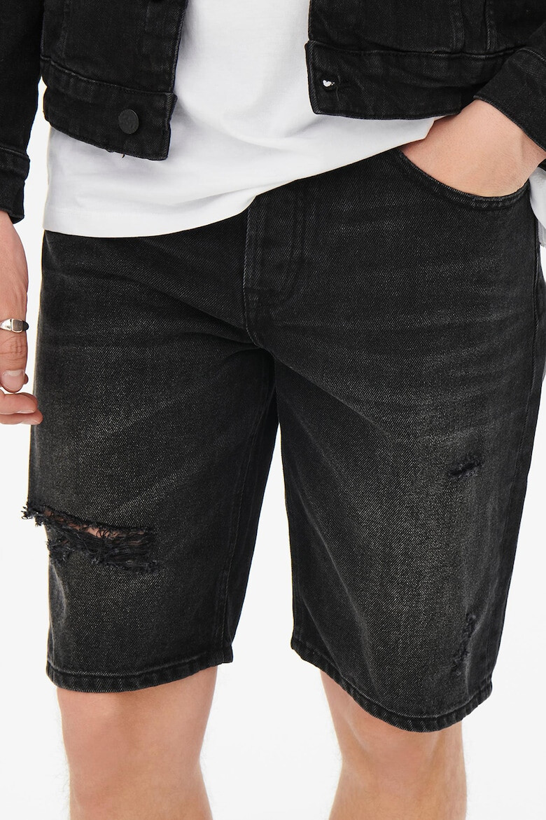 Only & Sons Къси дънки с протрити зони - Pepit.bg