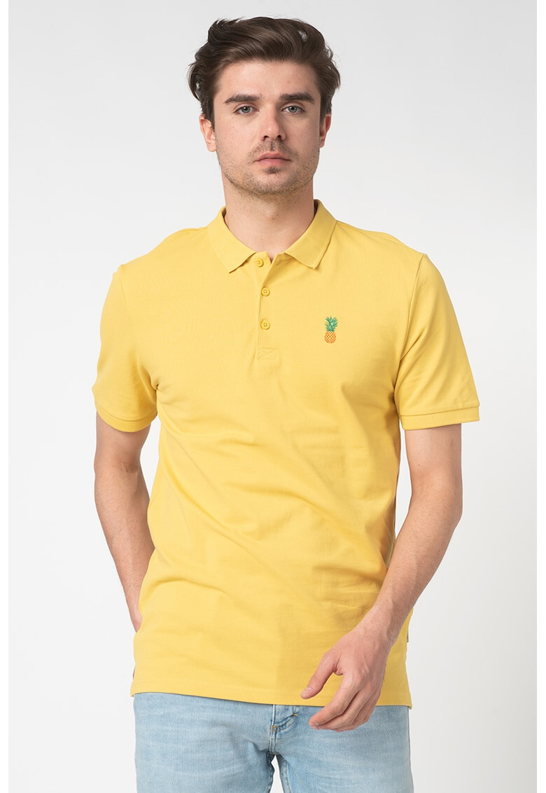 Only & Sons Памучна тениска Billy с яка - Pepit.bg