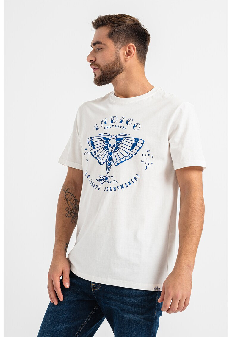 Only & Sons Памучна тениска Jake с принт - Pepit.bg
