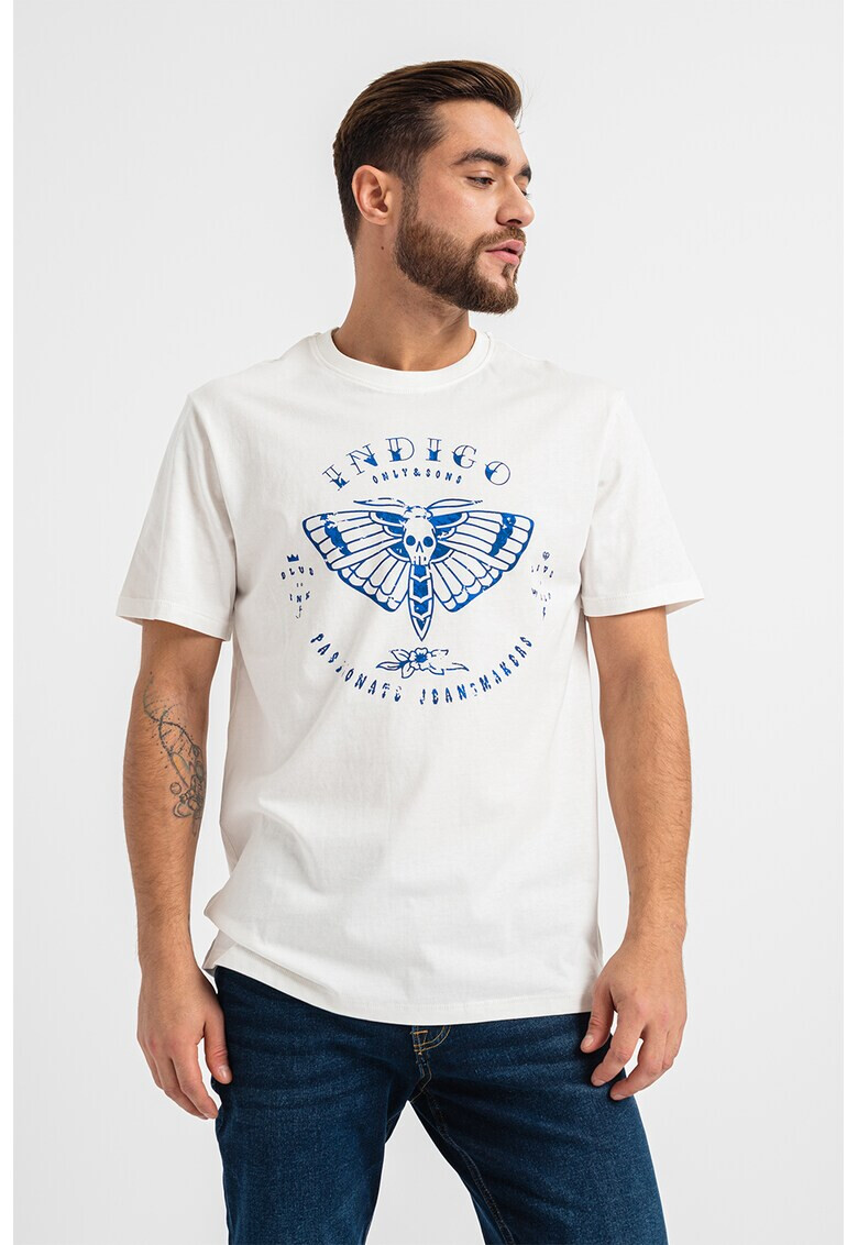 Only & Sons Памучна тениска Jake с принт - Pepit.bg