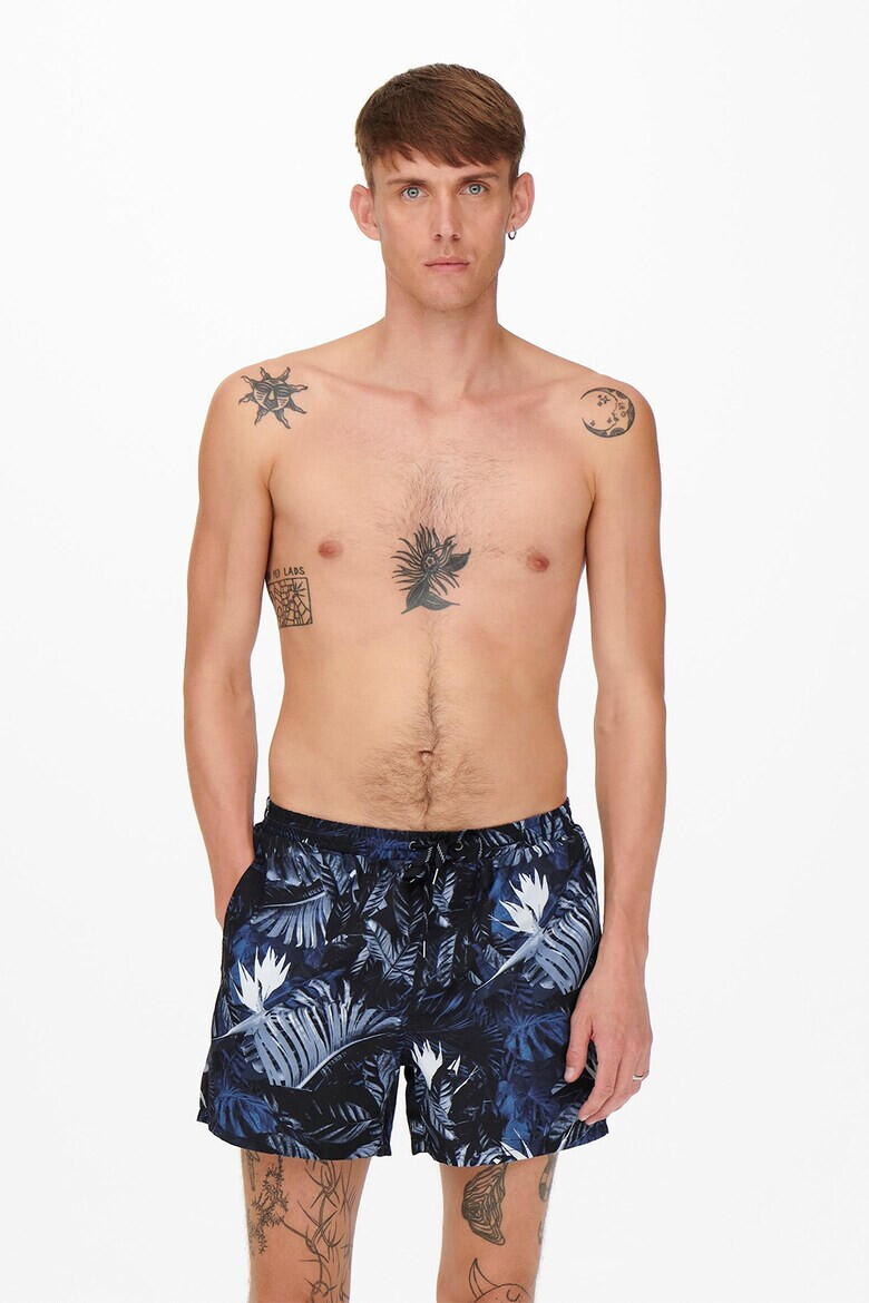 Only & Sons Плувни шорти с принт - Pepit.bg