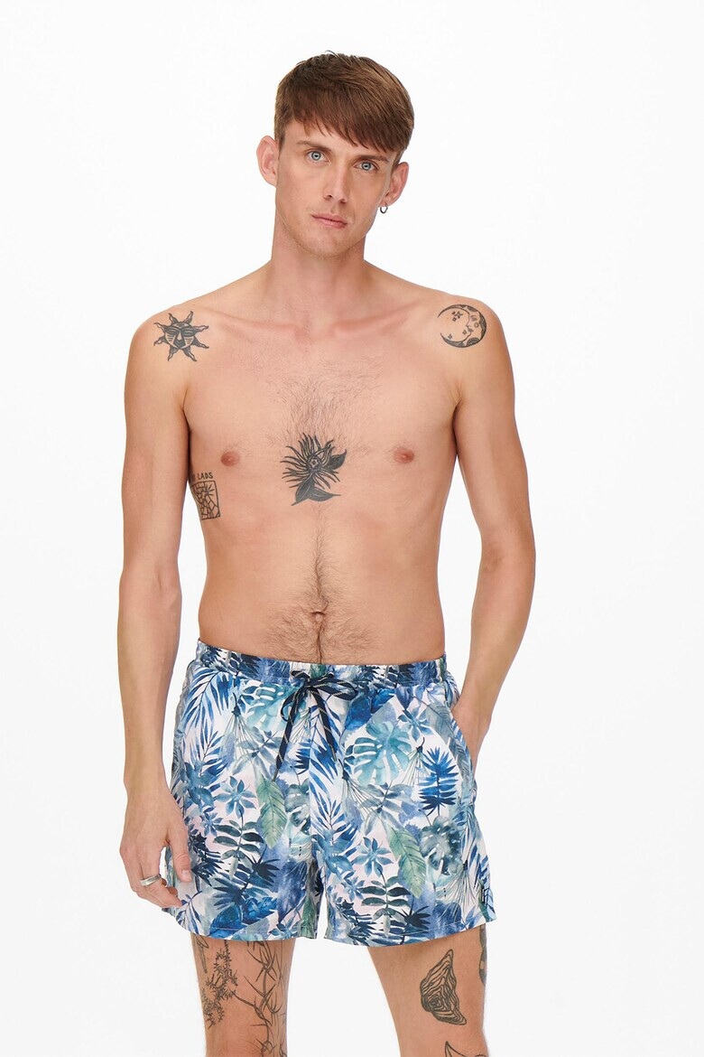 Only & Sons Плувни шорти с принт - Pepit.bg