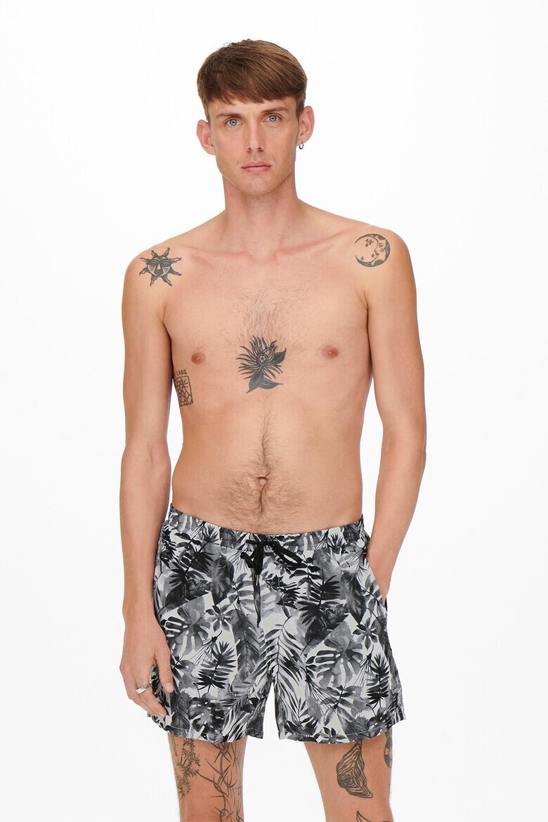 Only & Sons Плувни шорти с принт - Pepit.bg