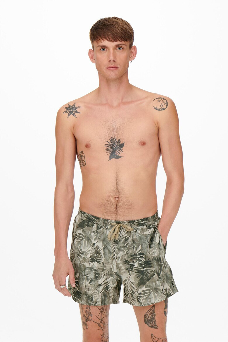 Only & Sons Плувни шорти с принт - Pepit.bg