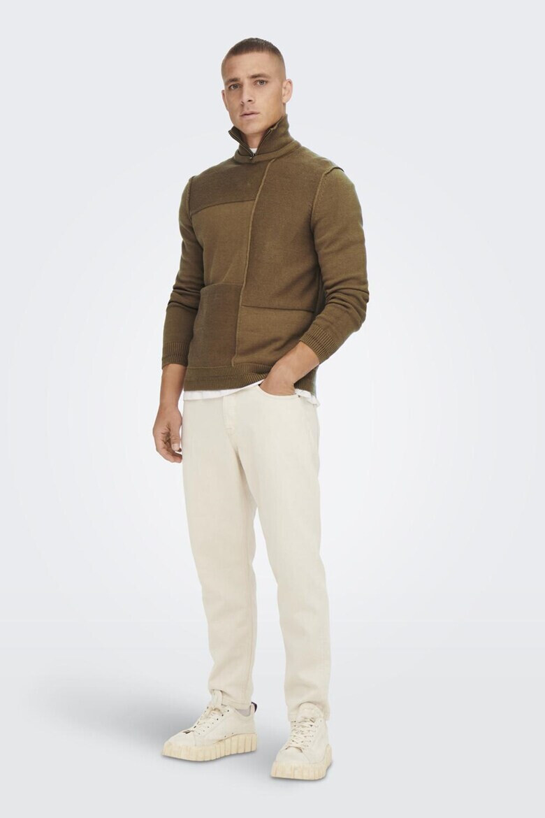 Only & Sons Пуловер Elias с къс цип - Pepit.bg