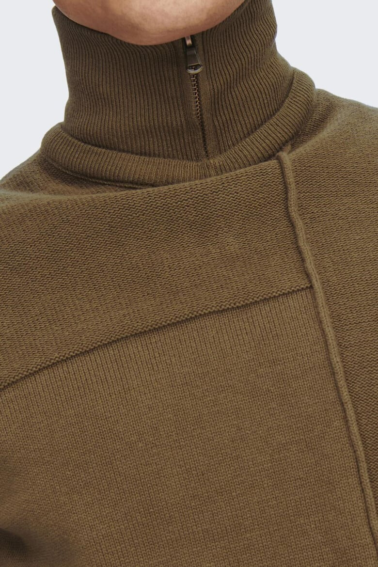 Only & Sons Пуловер Elias с къс цип - Pepit.bg
