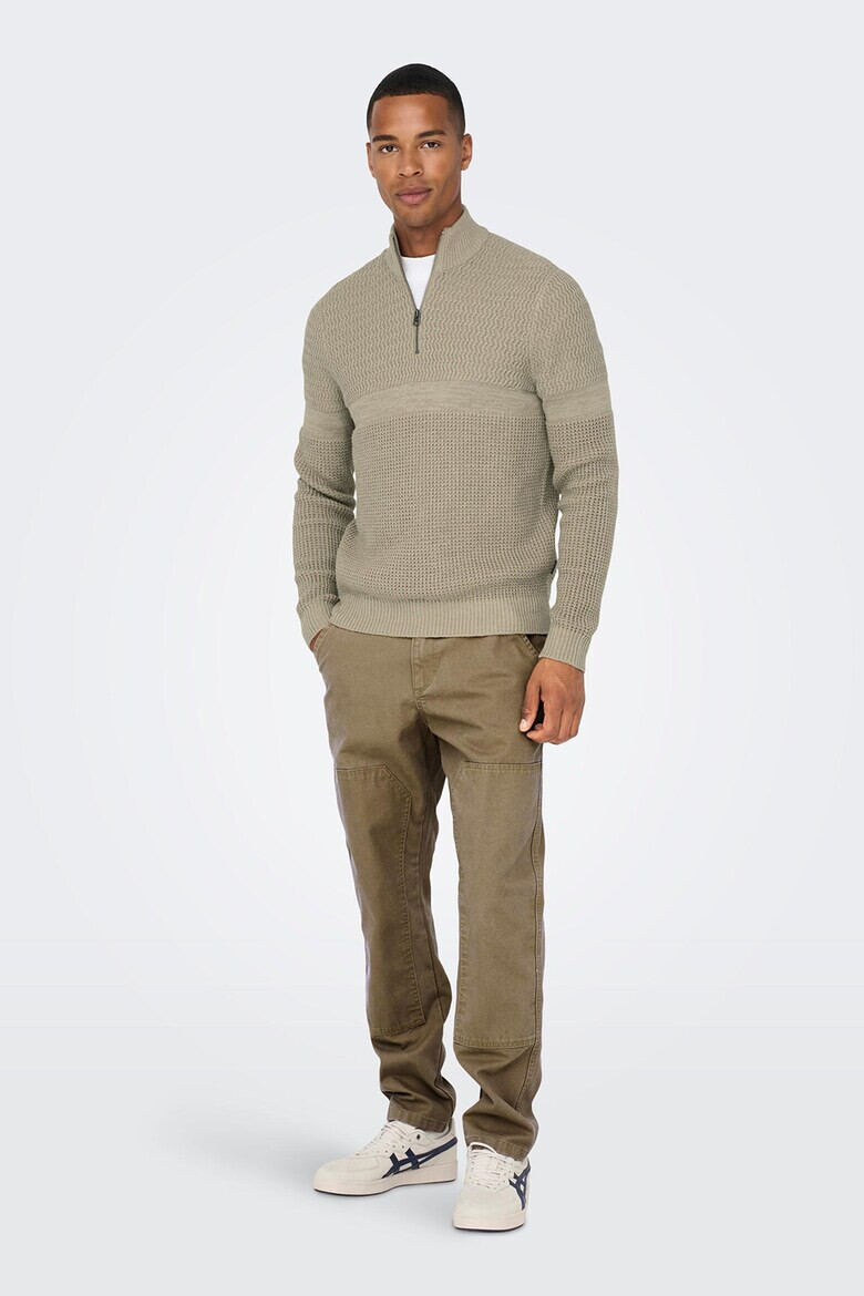Only & Sons Пуловер с къс цип - Pepit.bg