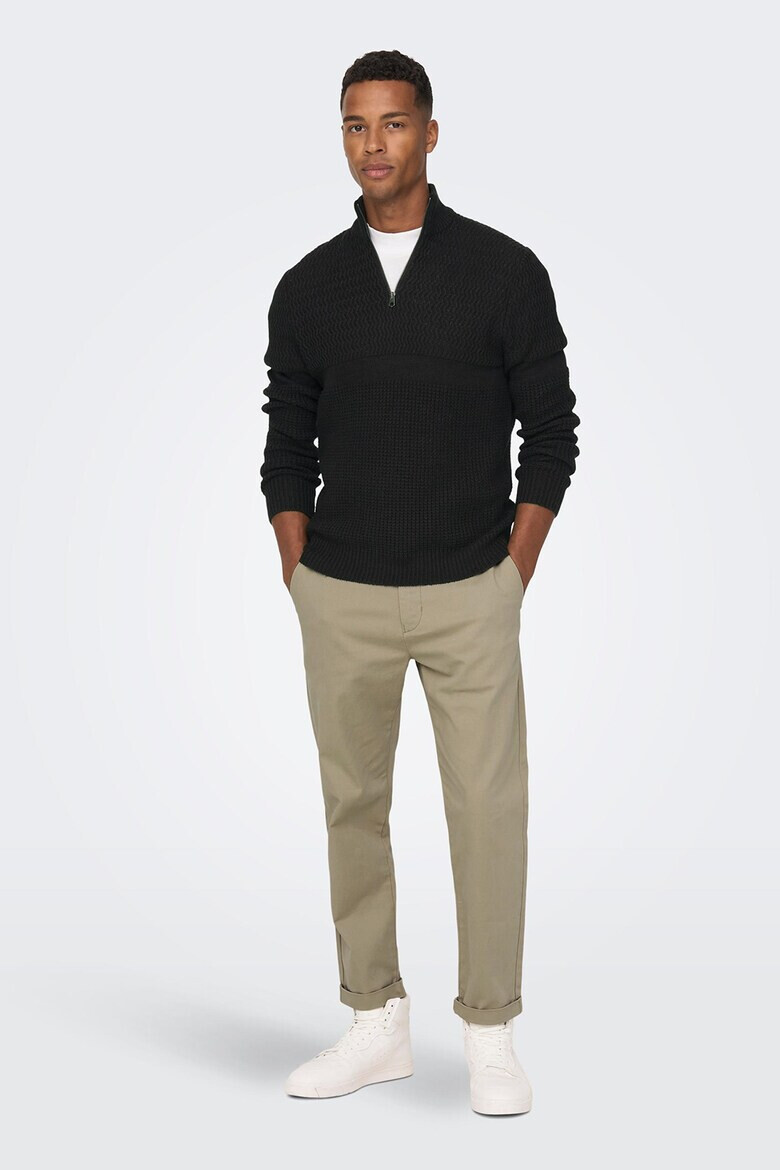 Only & Sons Пуловер с къс цип - Pepit.bg