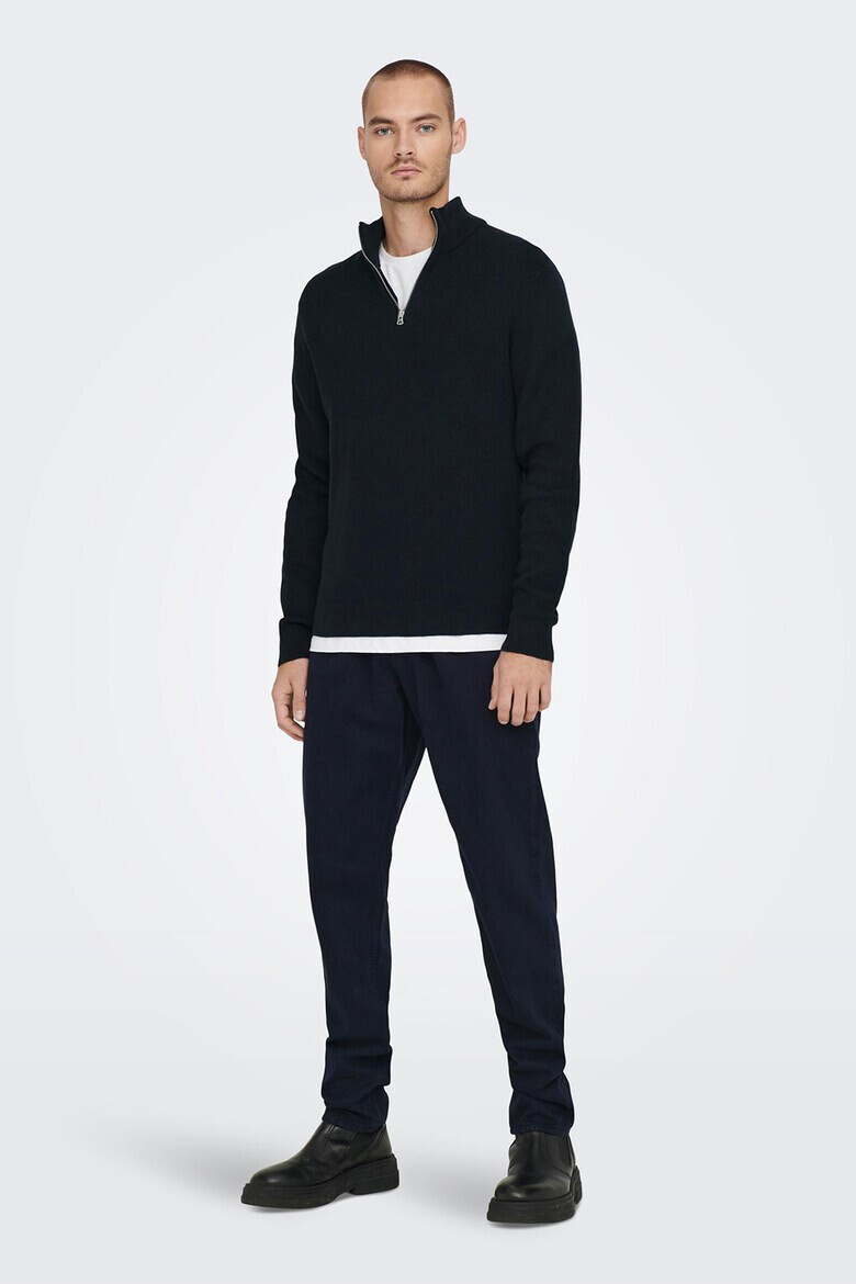 Only & Sons Пуловер с къс цип - Pepit.bg
