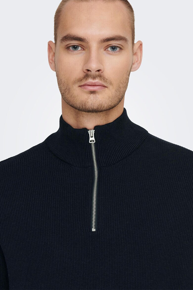 Only & Sons Пуловер с къс цип - Pepit.bg