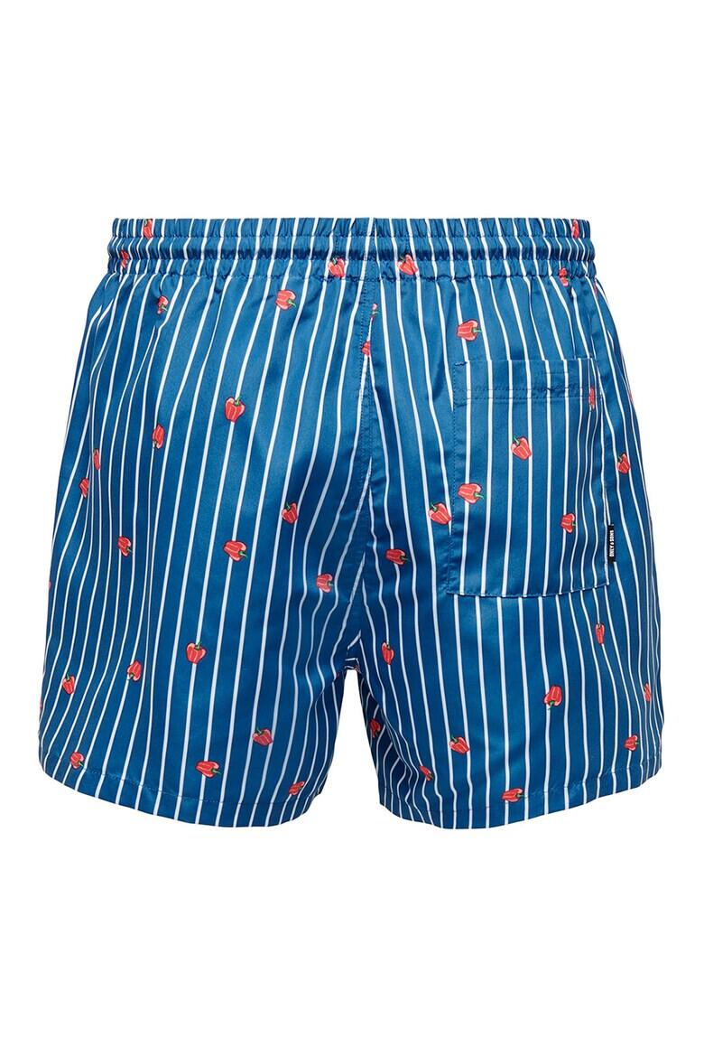Only & Sons Раирани плувни шорти - Pepit.bg