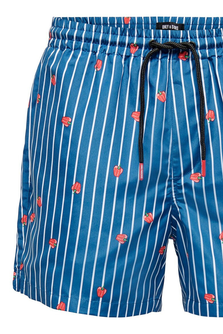 Only & Sons Раирани плувни шорти - Pepit.bg