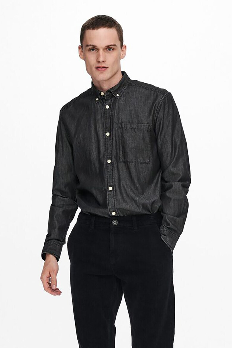 Only & Sons Риза от деним Oxford - Pepit.bg
