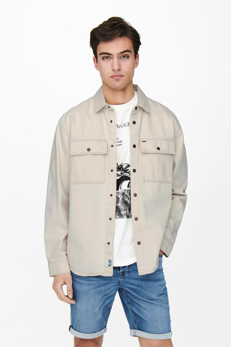 Only & Sons Риза с джобове на гърдите - Pepit.bg