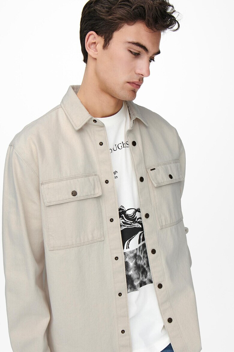 Only & Sons Риза с джобове на гърдите - Pepit.bg