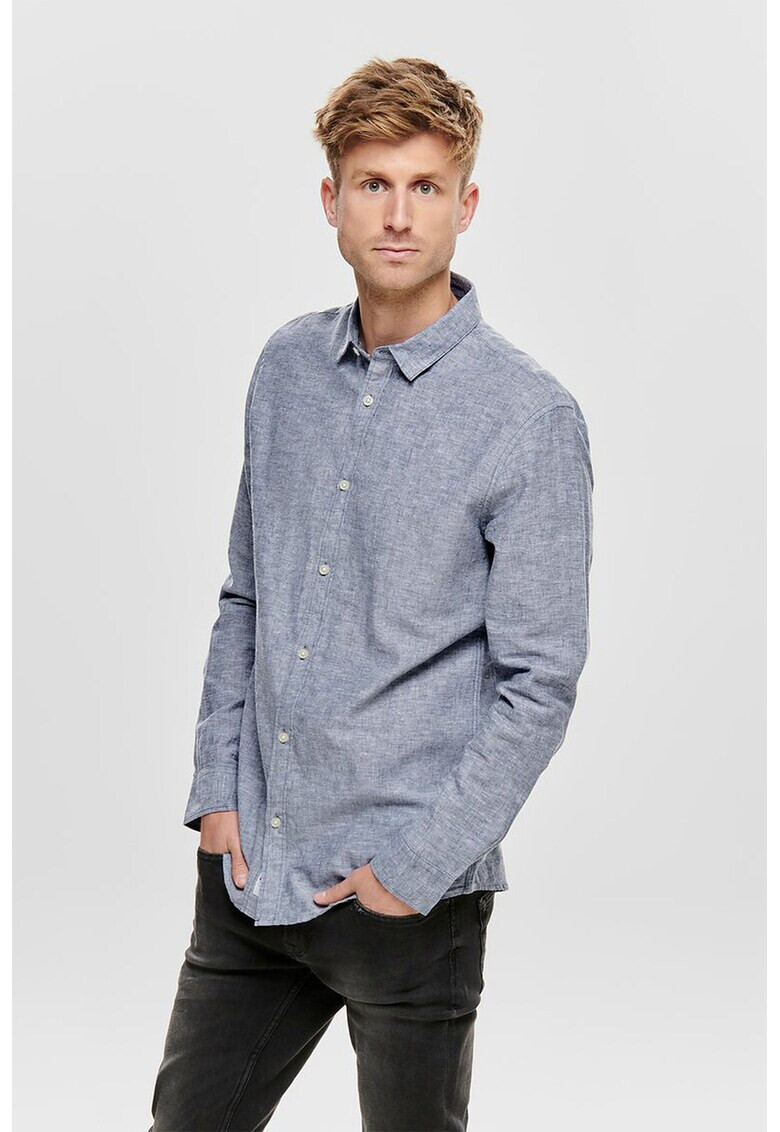 Only & Sons Риза с лен - Pepit.bg