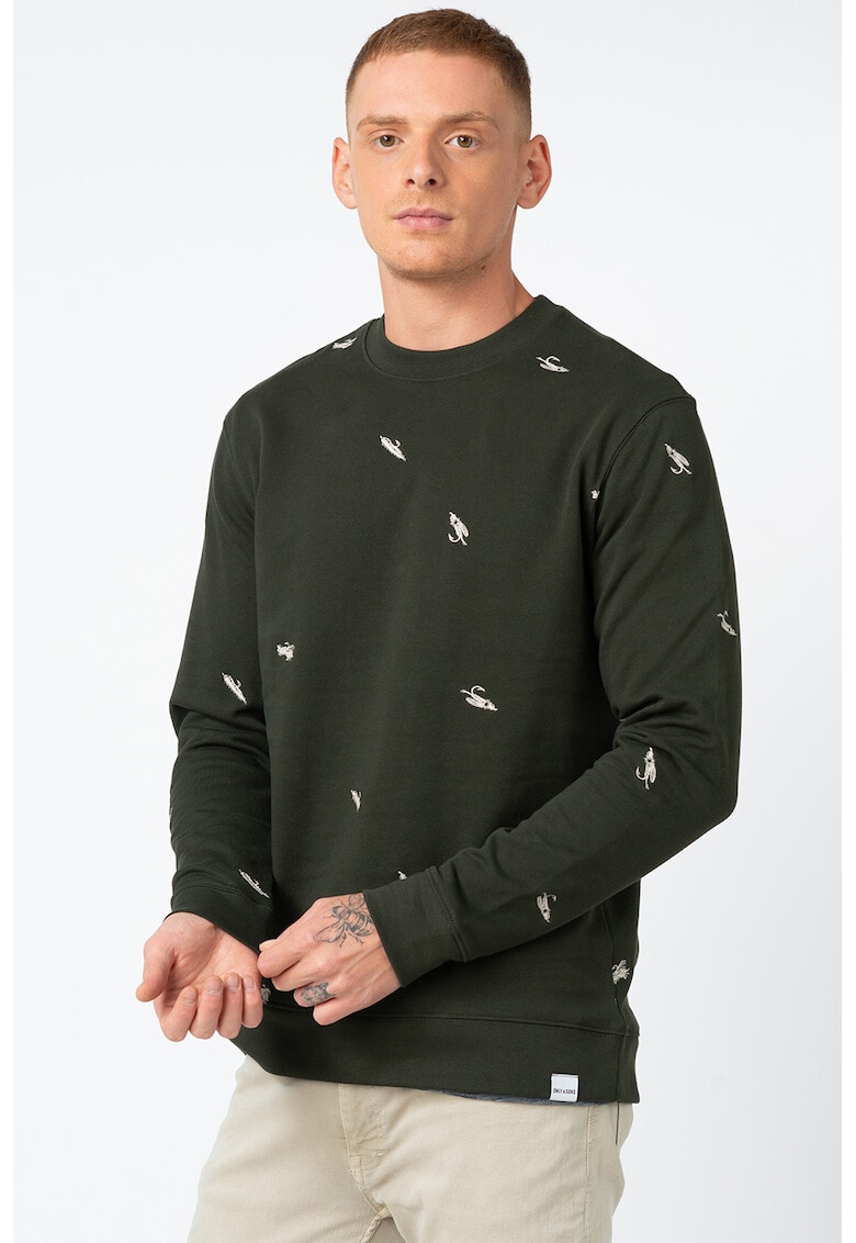 Only & Sons Суетшърт Camden с бродерии - Pepit.bg