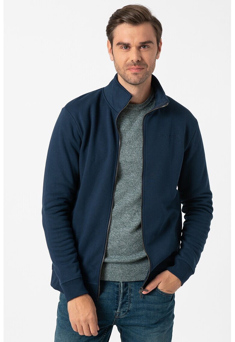 Only & Sons Суитшърт с цип и лого - Pepit.bg