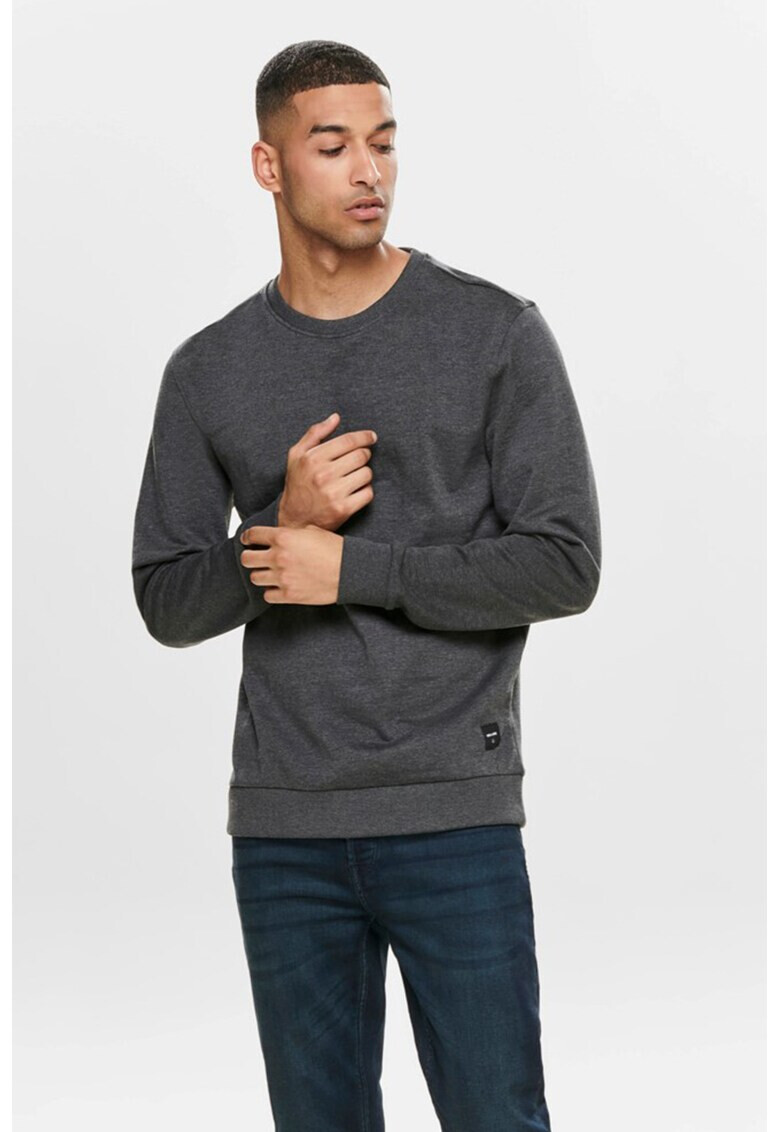 Only & Sons Суитшърт с овално деколте - Pepit.bg
